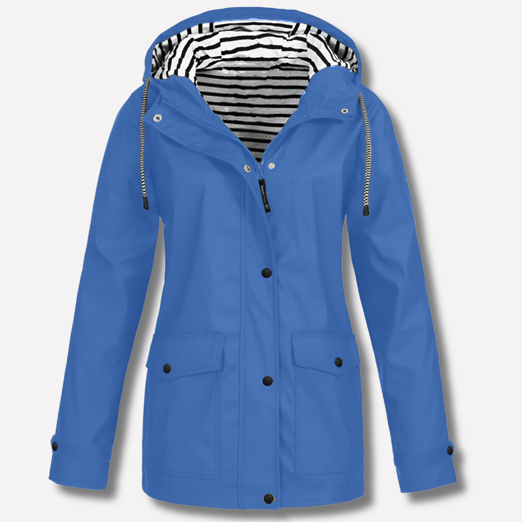 Manteau de pluie imperméable à capuche pour femme