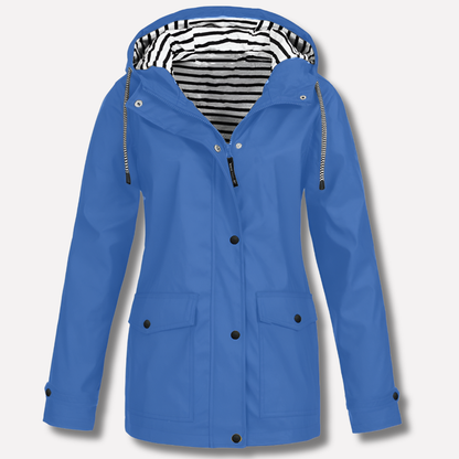 Manteau de pluie imperméable à capuche pour femme