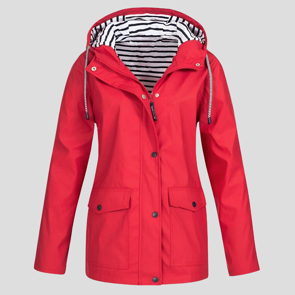 Manteau de pluie imperméable à capuche pour femme