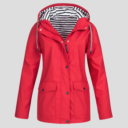 Manteau de pluie imperméable à capuche pour femme