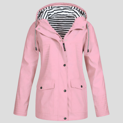 Manteau de pluie imperméable à capuche pour femme