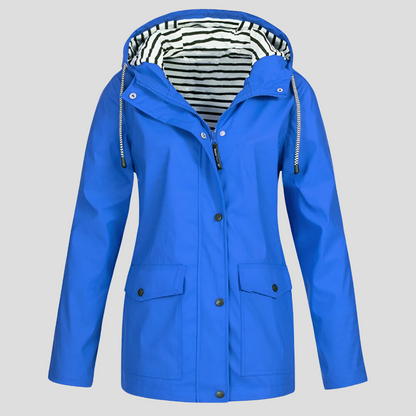 Manteau de pluie imperméable à capuche pour femme