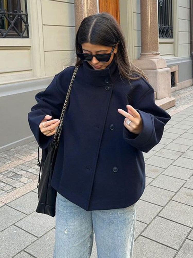 Manteau femme à double boutonnage