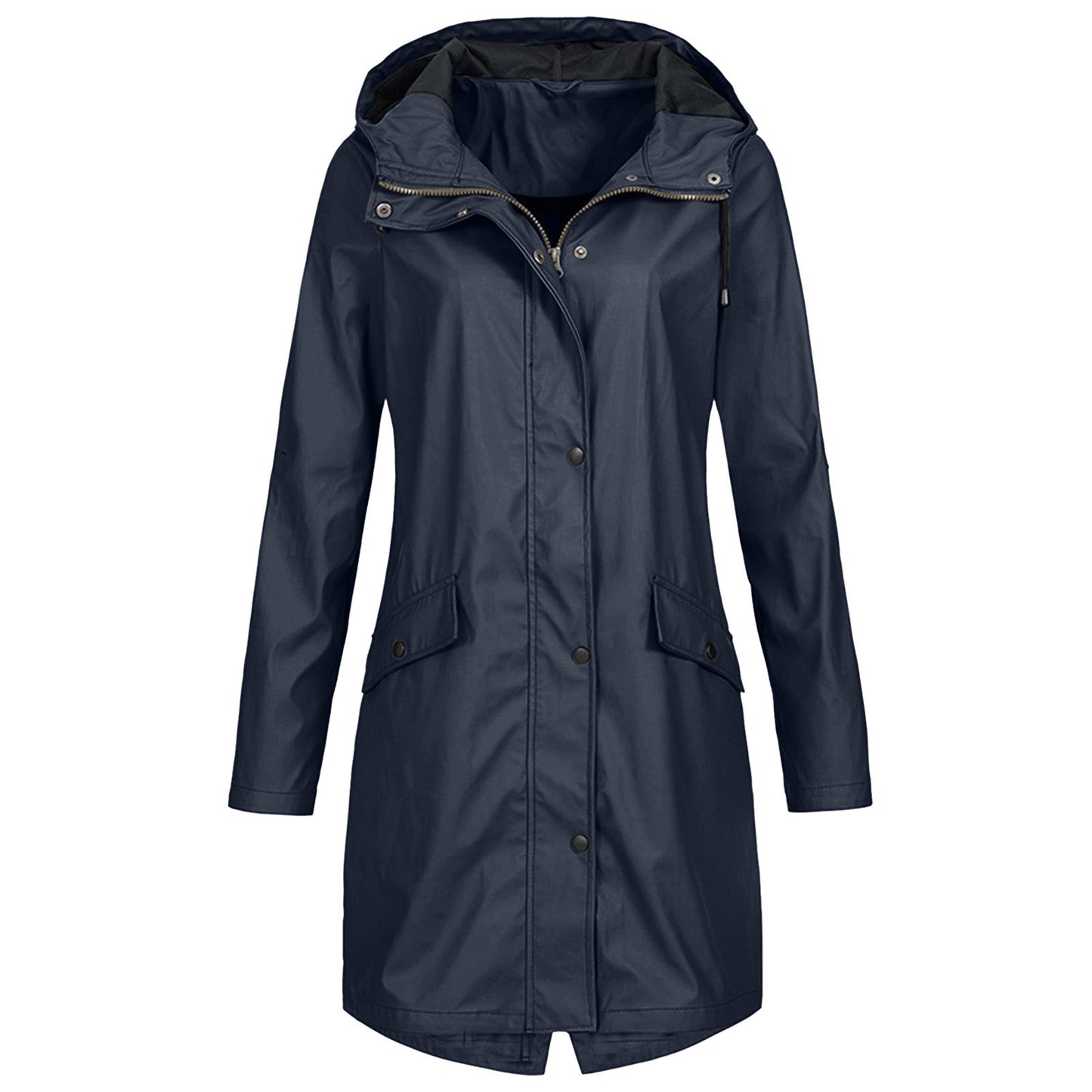Manteau femme mi-long à capuche