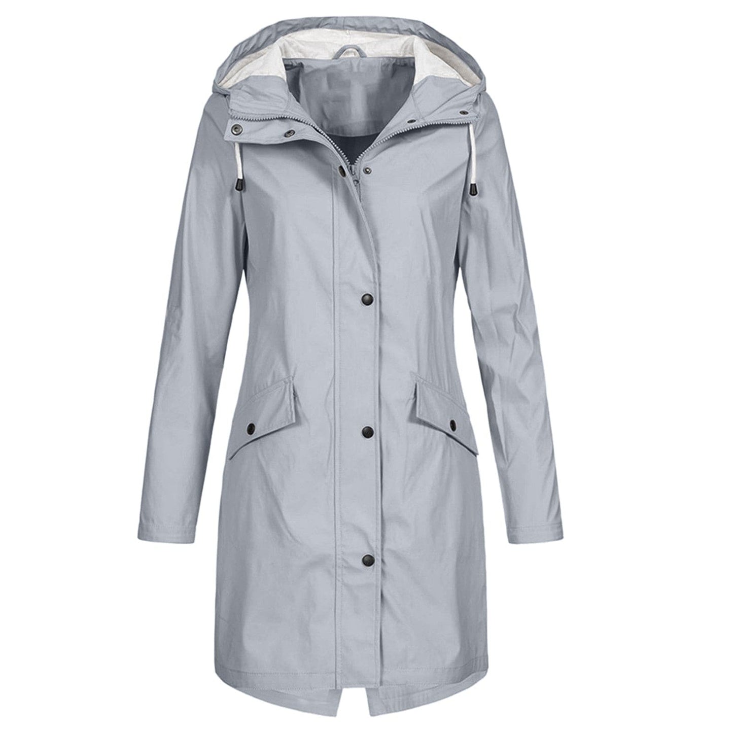 Manteau femme mi-long à capuche