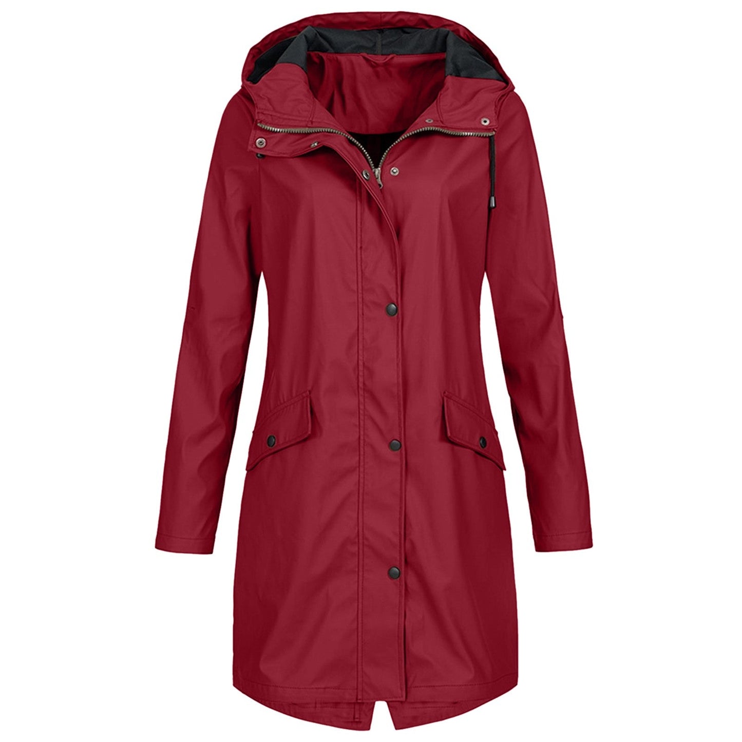Manteau femme mi-long à capuche