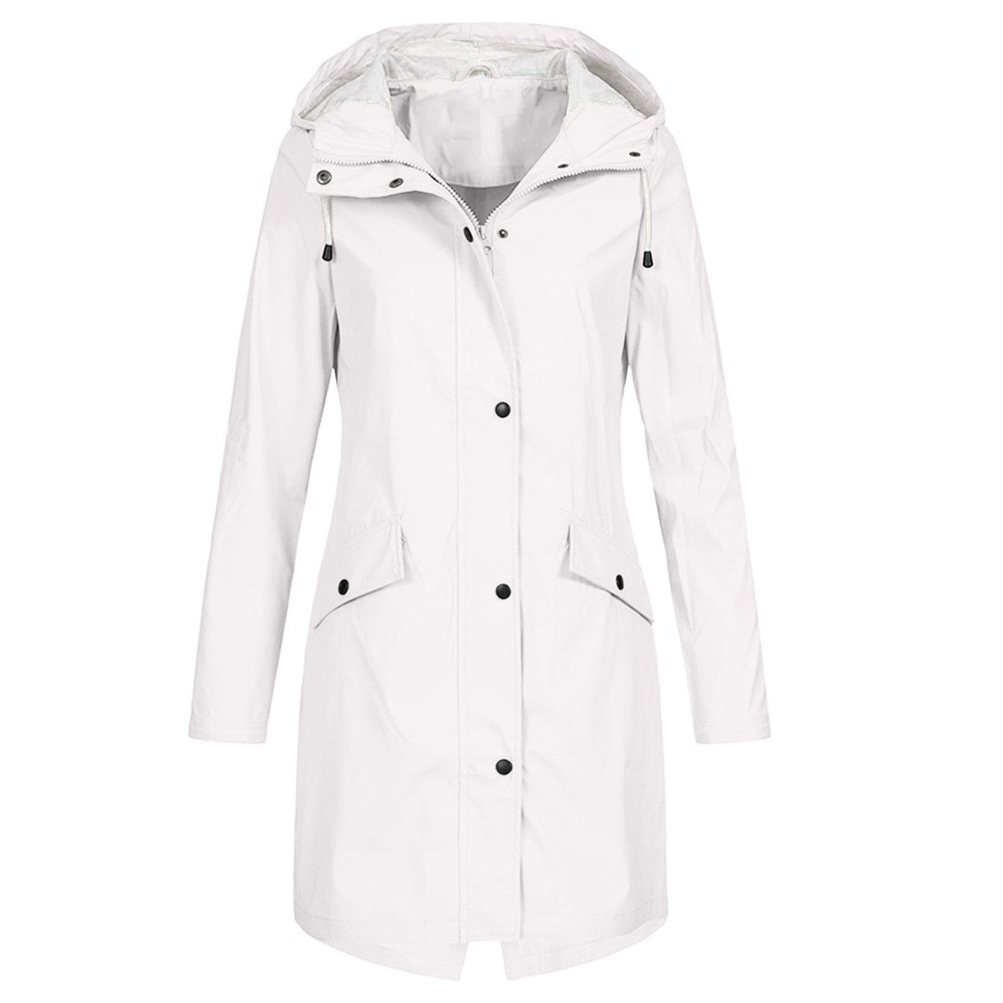 Manteau femme mi-long à capuche