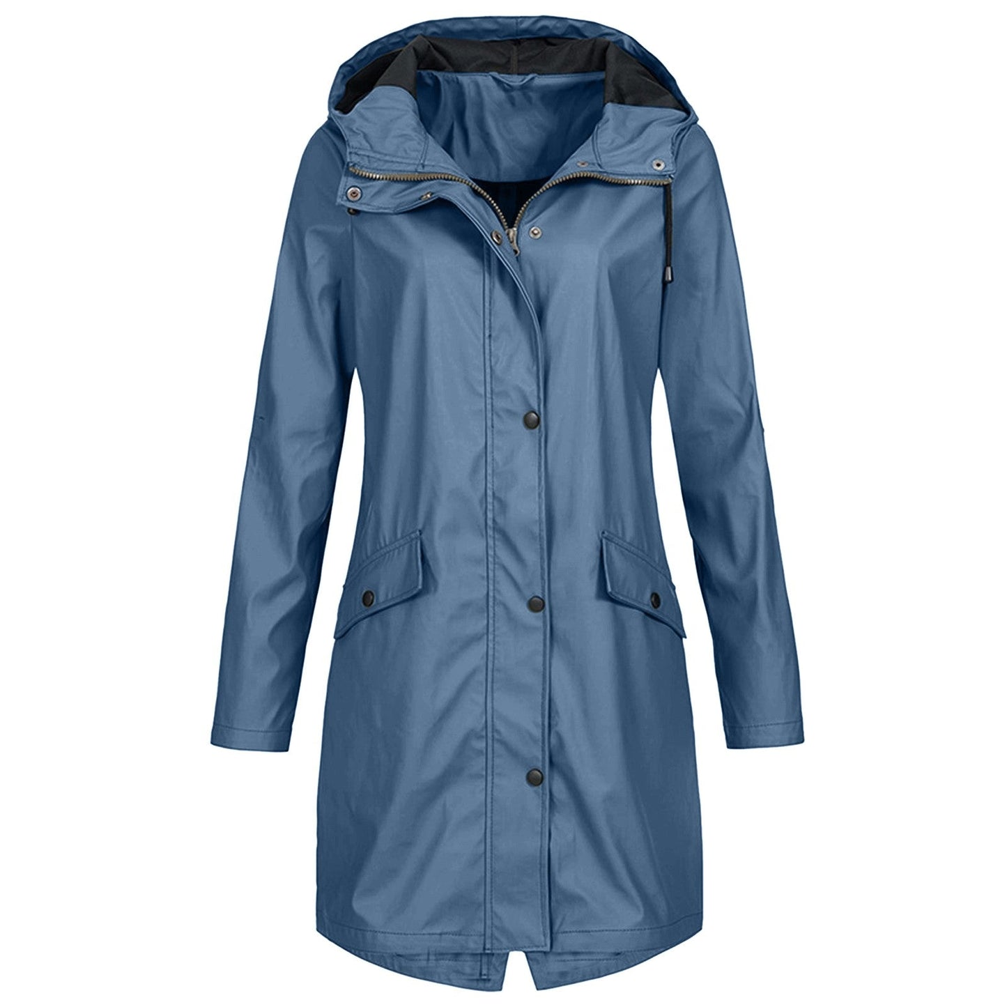 Manteau femme mi-long à capuche