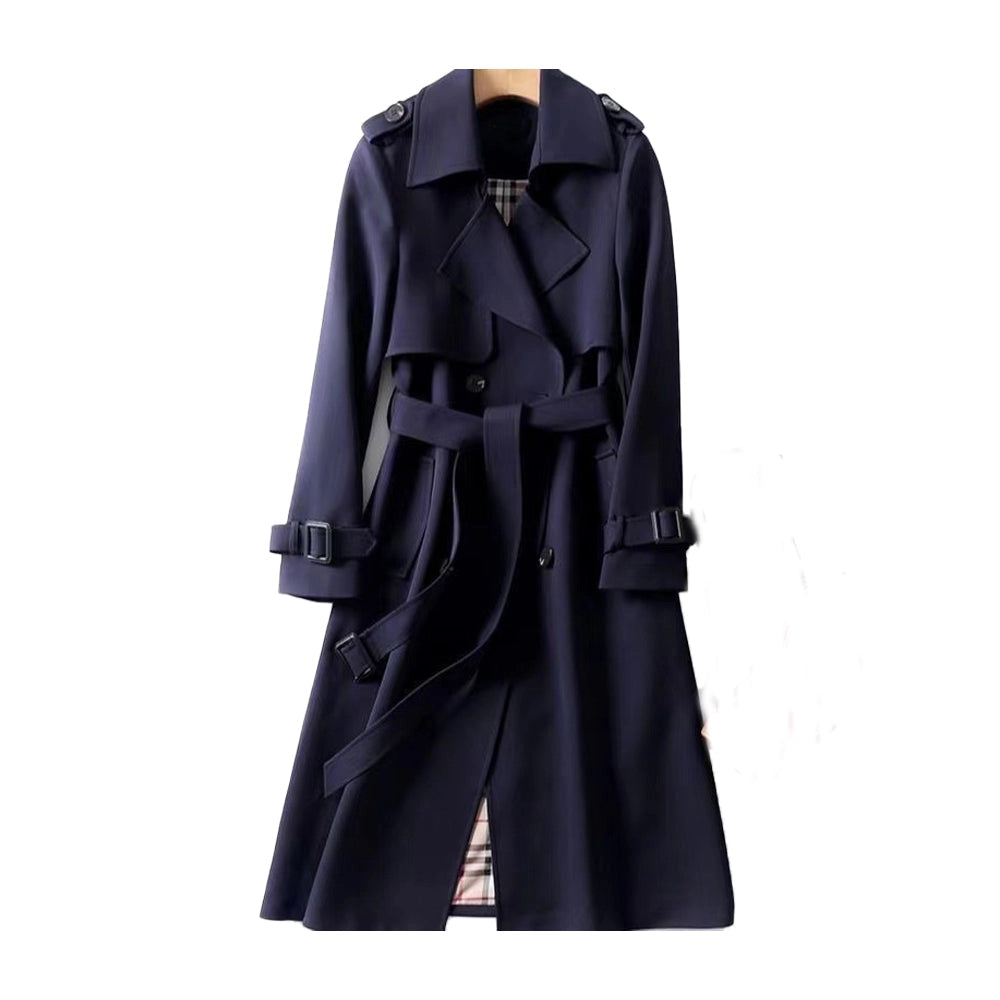 Manteau long croisé femme