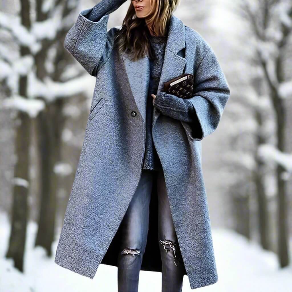 Manteau long et chaud pour femme | manteau long aux couleurs envoûtantes