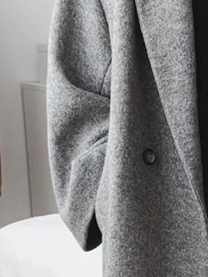 Manteau long oversize à double boutonnage pour femme
