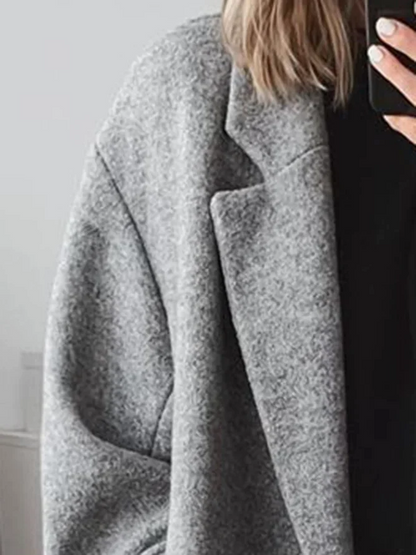 Manteau long oversize à double boutonnage pour femme