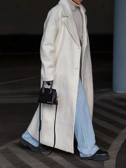 Manteau long oversize d'hiver élégant pour femme