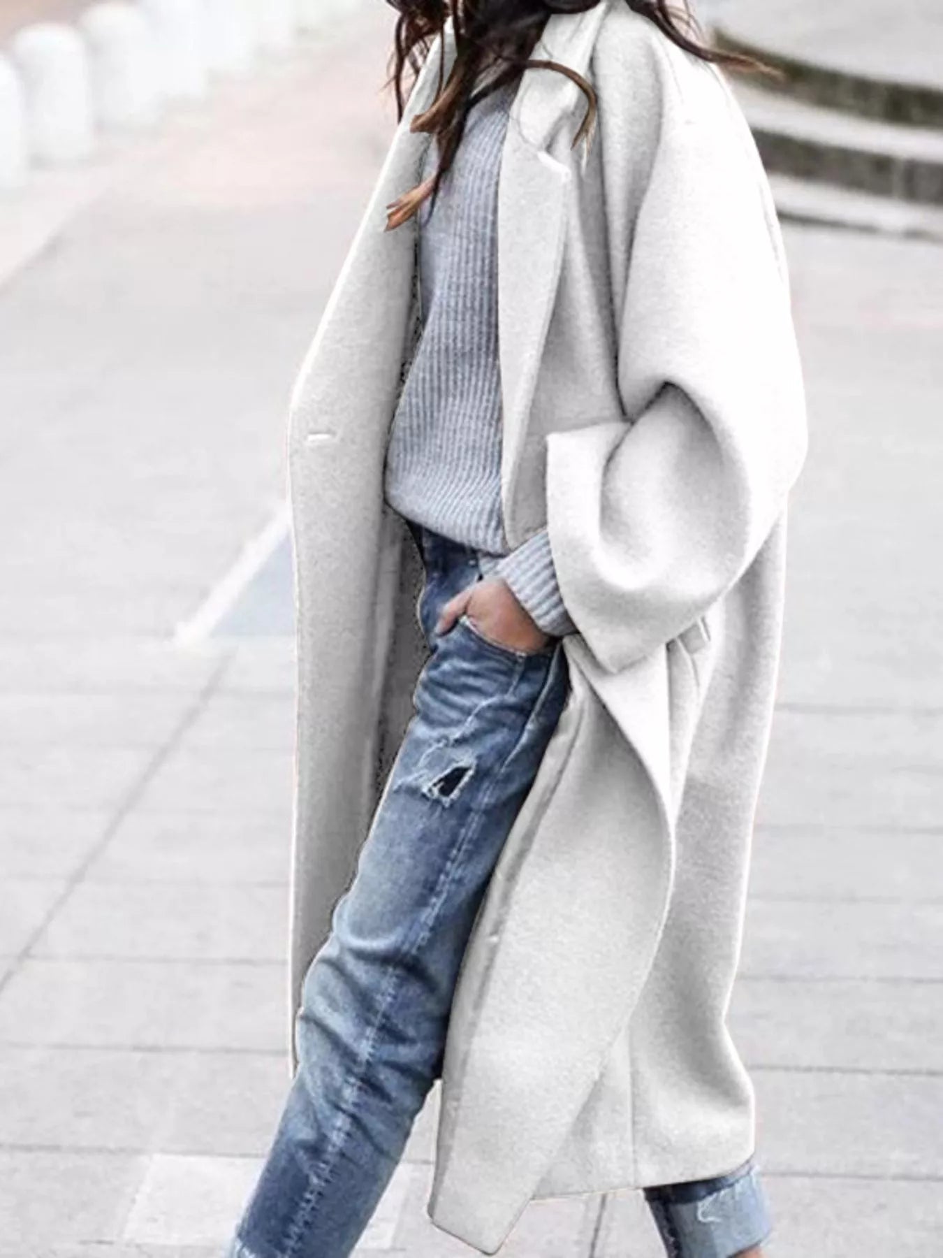 Manteau long oversize pour femme