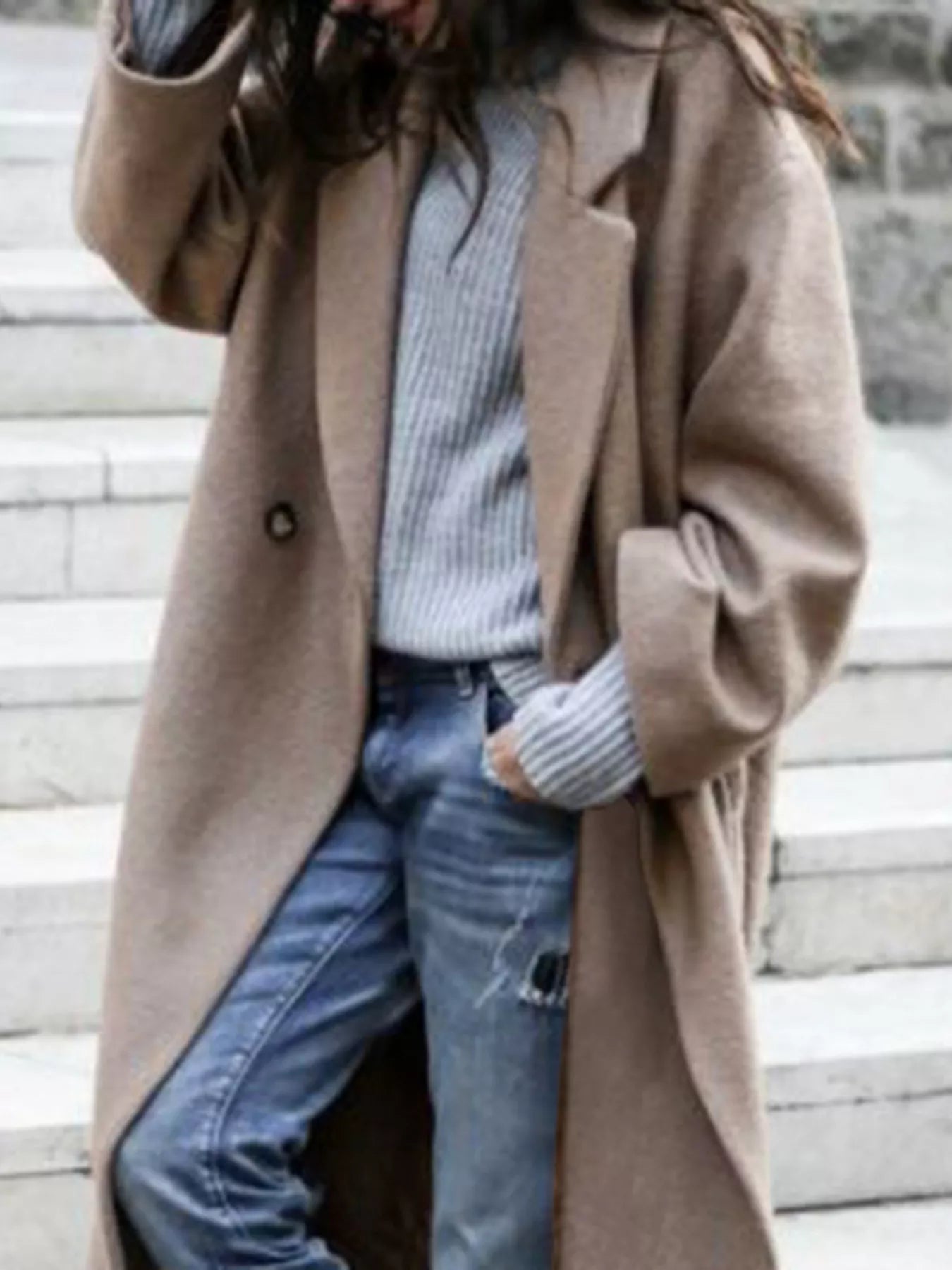 Manteau long oversize pour femme