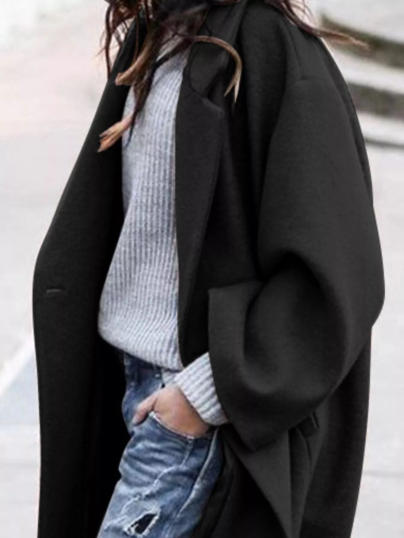 Manteau long oversize pour femme