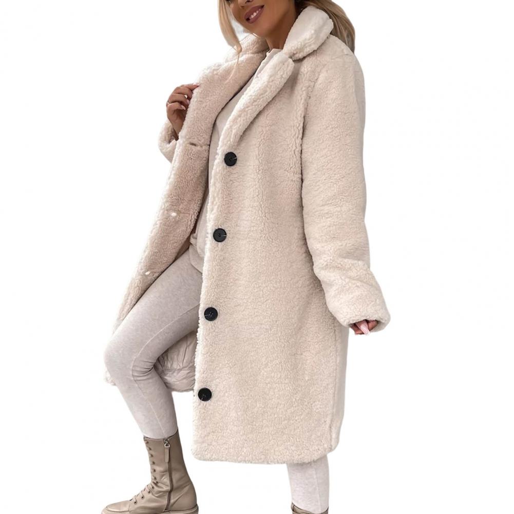 Manteau teddy long d’hiver pour femme