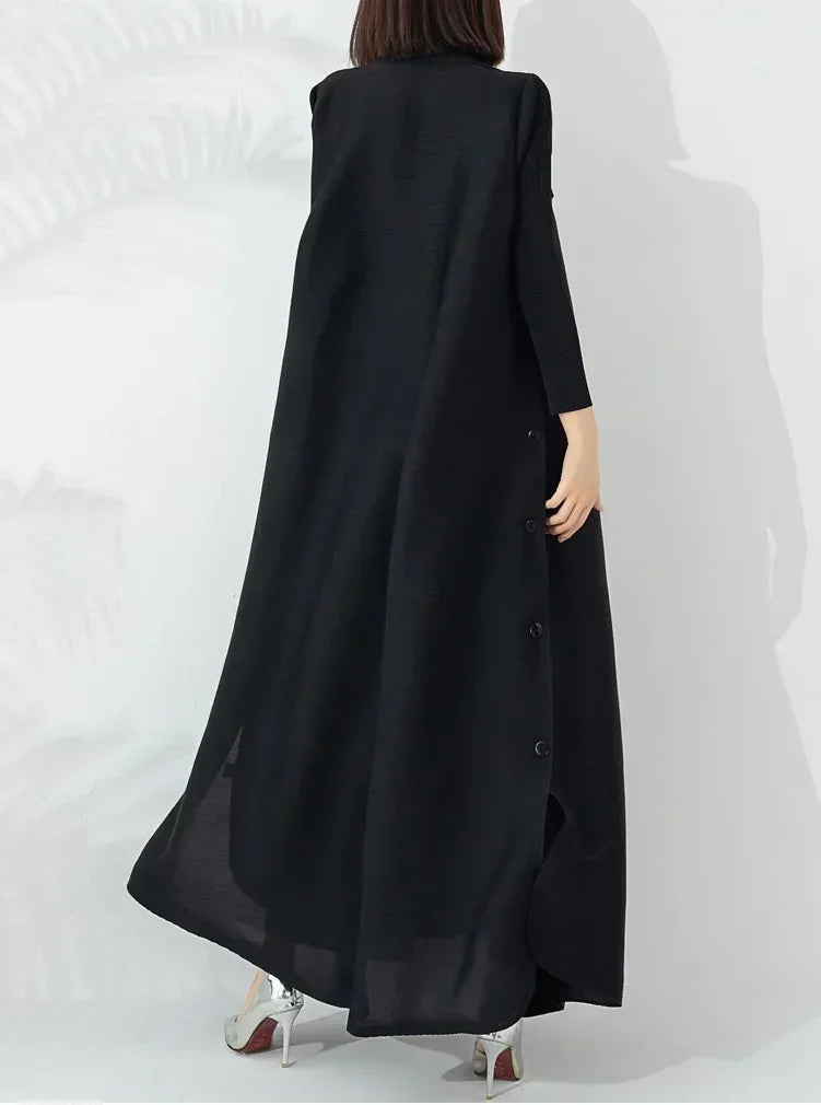 Manteau trapèze ceinturé pour femme
