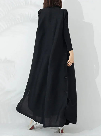 Manteau trapèze ceinturé pour femme