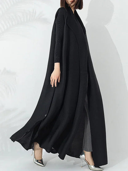 Manteau trapèze ceinturé pour femme