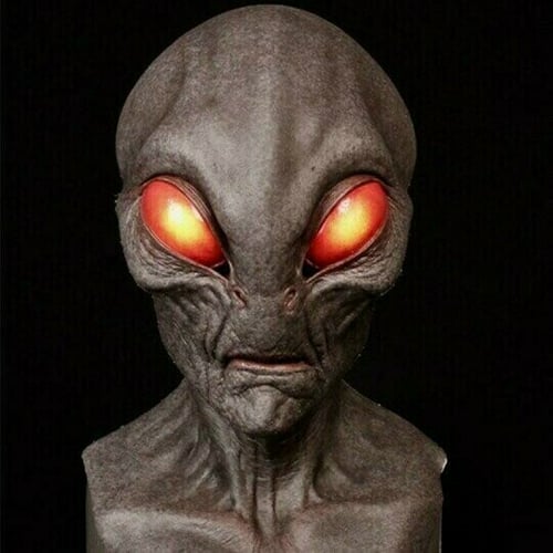Masque d’extraterrestre réaliste en latex et silicone