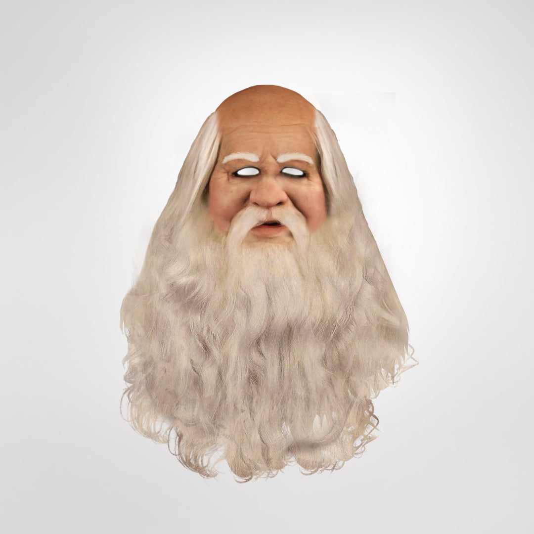 Masque de Père Noël réaliste couvrant le visage, le cou et la poitrine