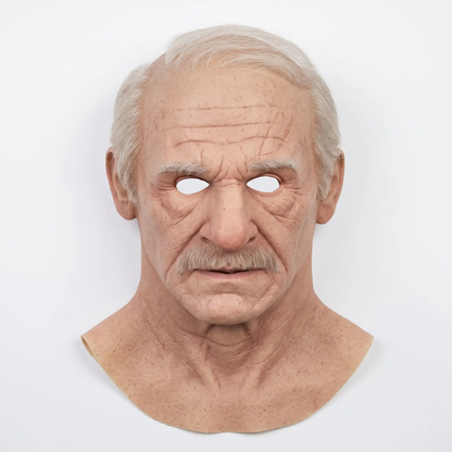 Masque de vieil homme effrayant – masque d'Halloween réaliste en latex pour adultes