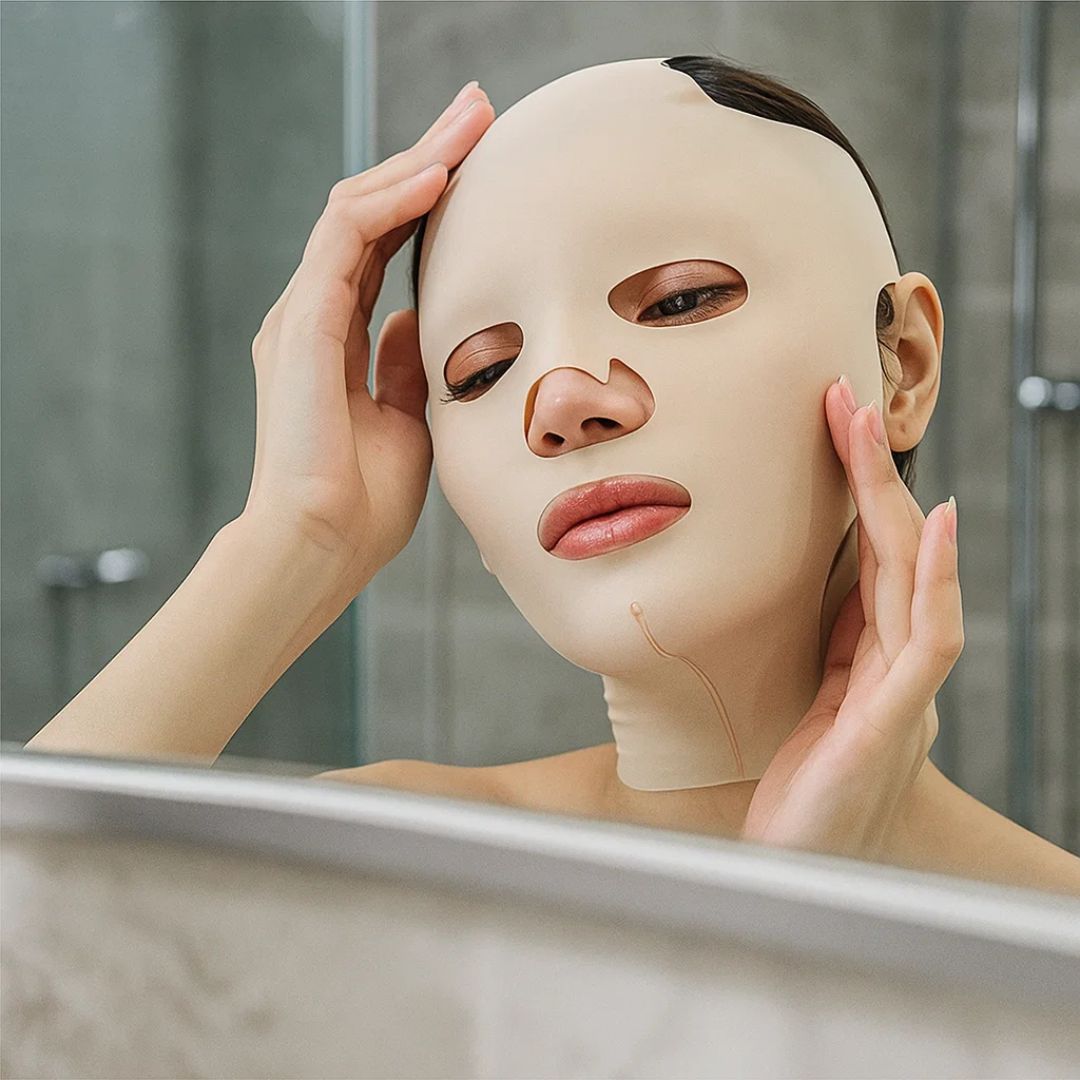 Masque lifting anti-rides pour le visage – compression réutilisable – ajustement ergonomique et doux – raffermissant et tenseur pendant la nuit pour peau mature