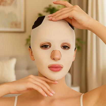 Masque lifting anti-rides pour le visage – compression réutilisable – ajustement ergonomique et doux – raffermissant et tenseur pendant la nuit pour peau mature