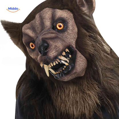 Masque | tête de loup en latex, phosphorescent et idéal pour Halloween