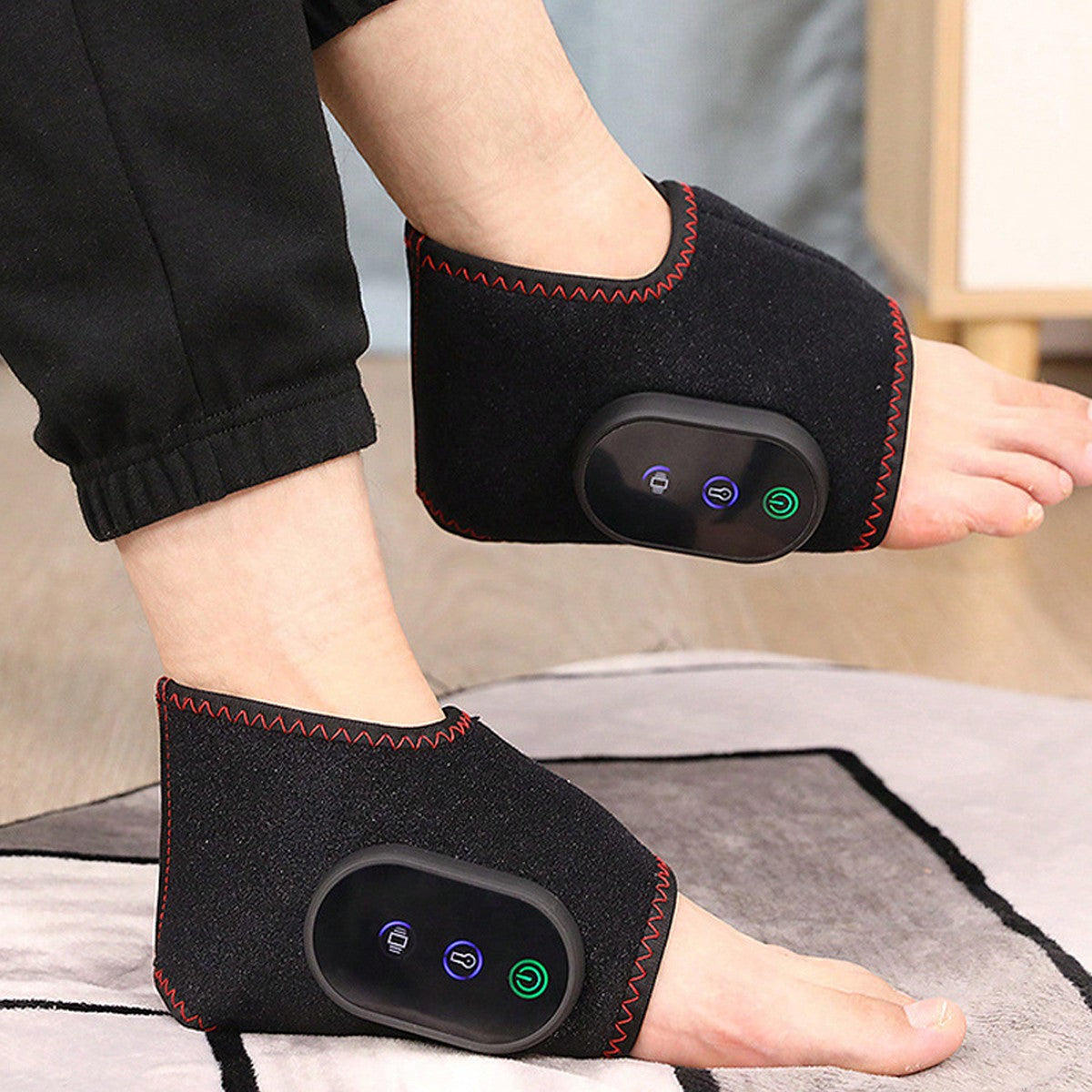 Masseur de jambes sans fil chauffant avec bande de compression pour le bureau