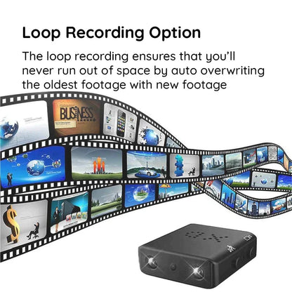 Micro-caméra vidéo HD avec Wi‑Fi et audio