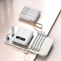 Mini batterie externe 20 000 mAh à charge rapide avec câbles intégrés