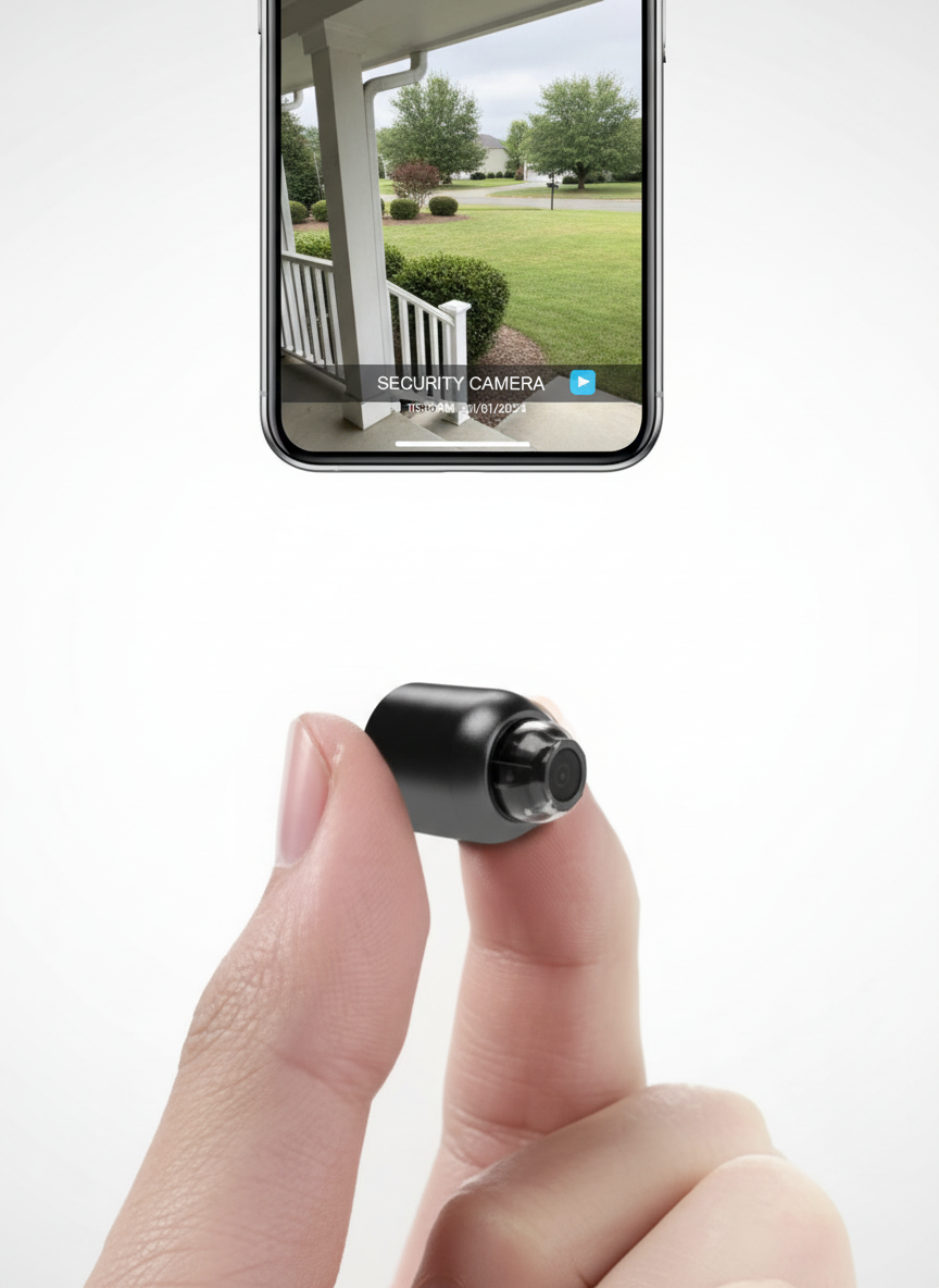 Mini caméra de sécurité Wi‑Fi avec vision nocturne, caméra de surveillance