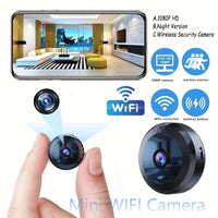 Mini caméra Wi‑Fi: HD 1080p, vision nocturne, détection de mouvement