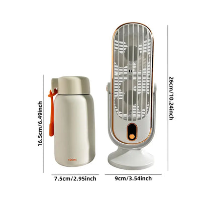 Mini climatiseur portable avec recharge USB – 5 vitesses et rotation à 720°