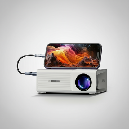 Mini projecteur HD portable – 3000 lumens pour la maison et l'extérieur