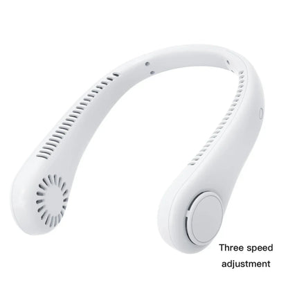 Mini ventilateur tour de cou sans pales avec affichage numérique, refroidisseur d’air pour le cou rechargeable par USB, refroidissement mains libres