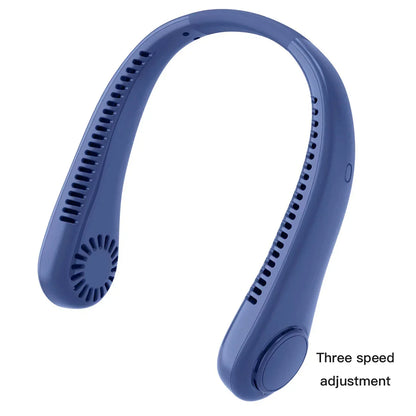 Mini ventilateur tour de cou sans pales avec affichage numérique, refroidisseur d’air pour le cou rechargeable par USB, refroidissement mains libres