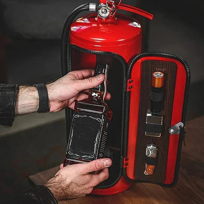 Minibar extincteur | fait main avec intérieur en bois | design industriel