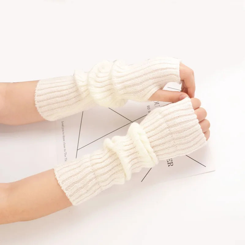 Mitaines longues en maille