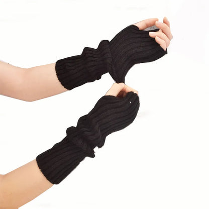 Mitaines longues en maille