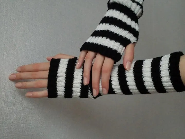 Mitaines longues en maille