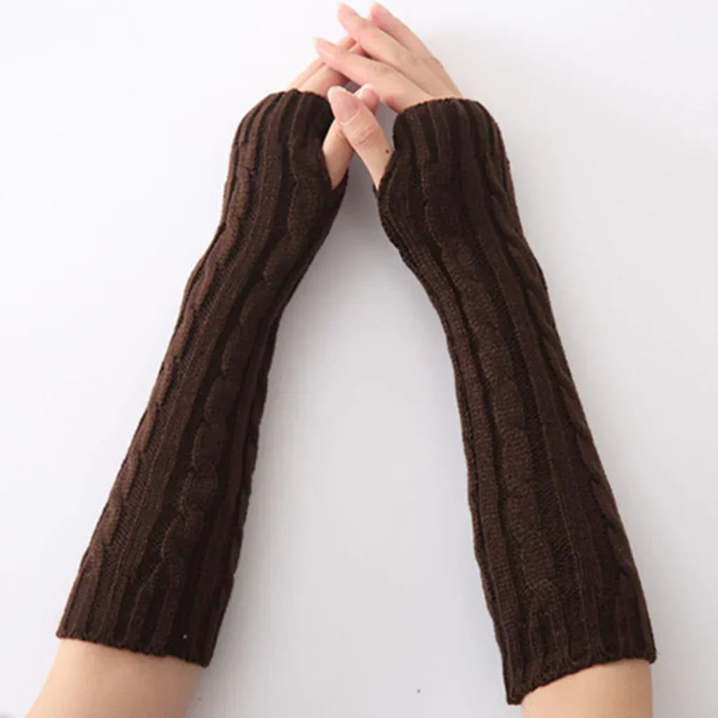 Mitaines longues en maille