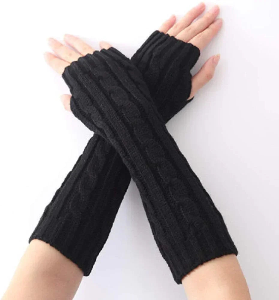 Mitaines longues en maille