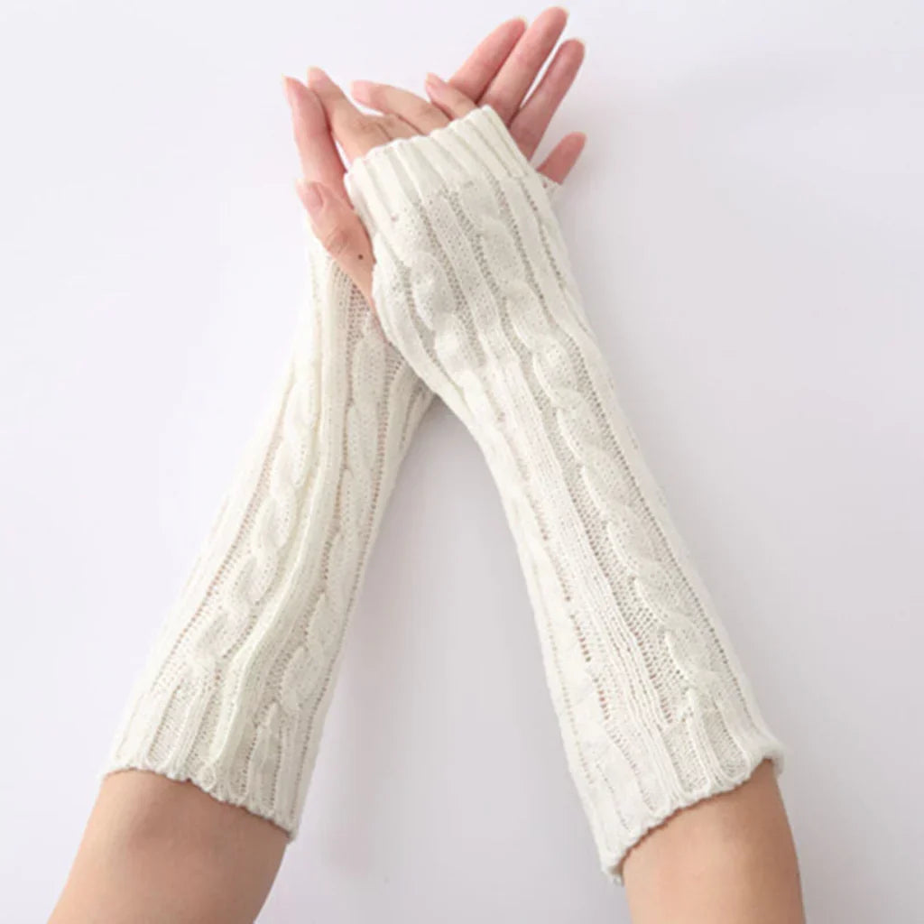 Mitaines longues en maille