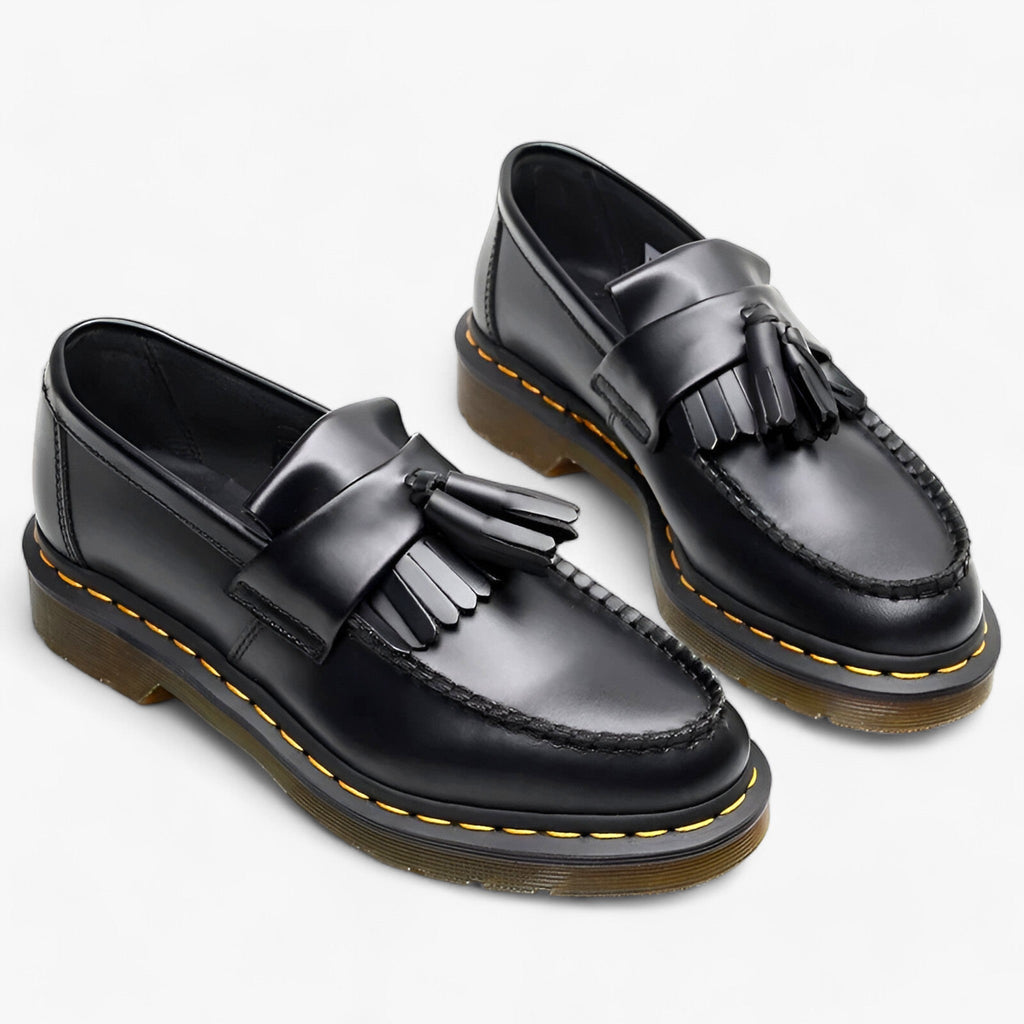 Mocassins à pampilles: style poli à bout rond