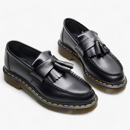 Mocassins à pampilles: style poli à bout rond