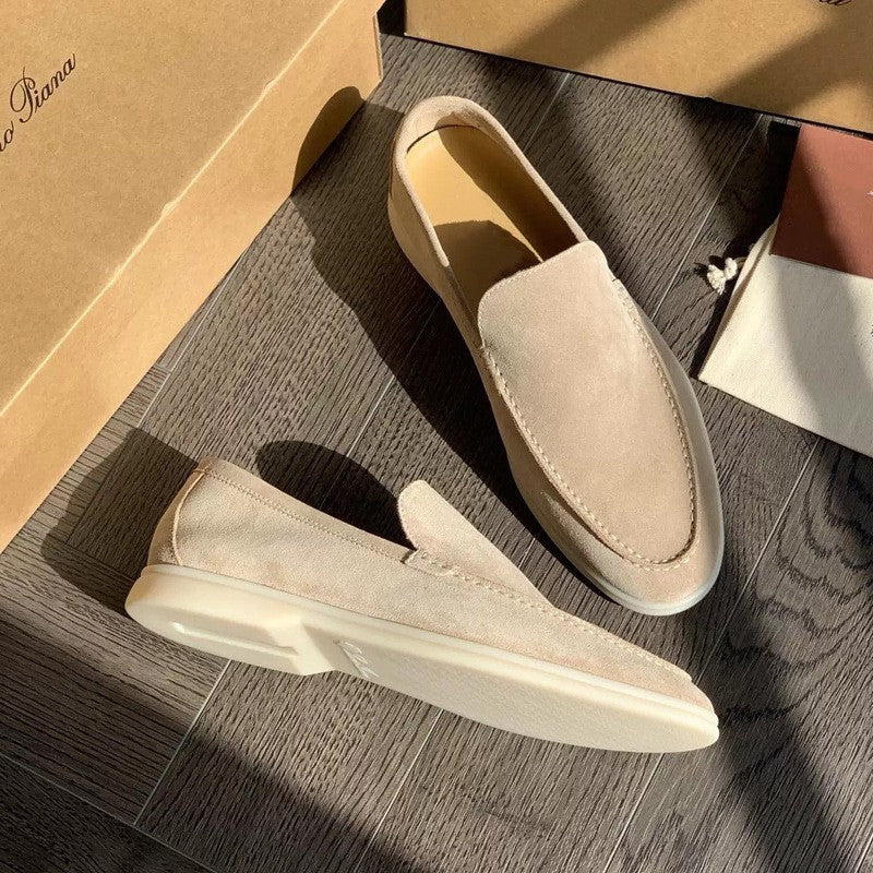 Mocassins classiques en daim pour homme - édition automne
