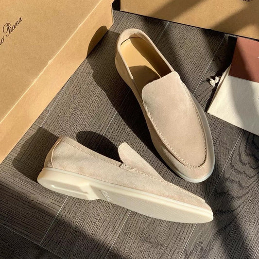 Mocassins classiques en daim pour homme - édition automne